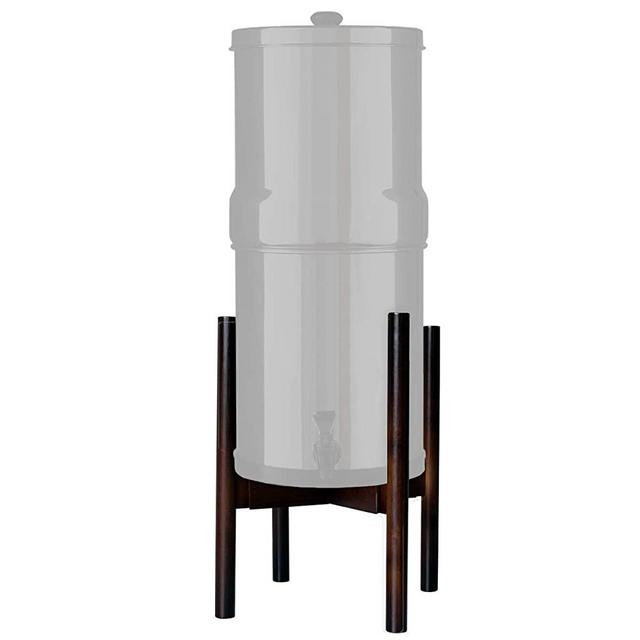 Countertop Stand for Water Dispenser - Stylish Adjustable Bamboo Stand Designed to Fit Berkey Water Filter Systems (Walnut Bamboo)