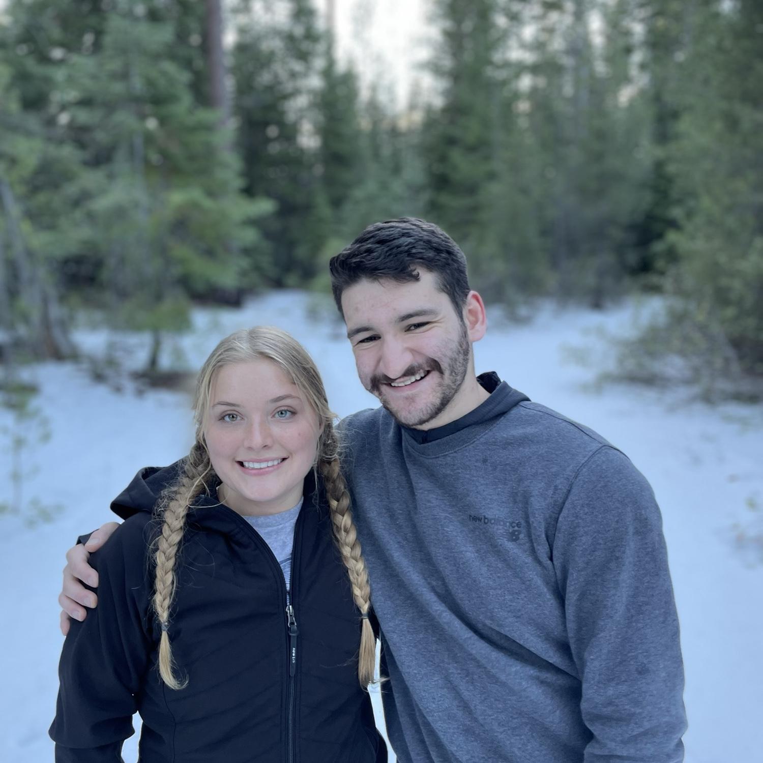 This photo was taken when we went on a trip to the snow with our family.