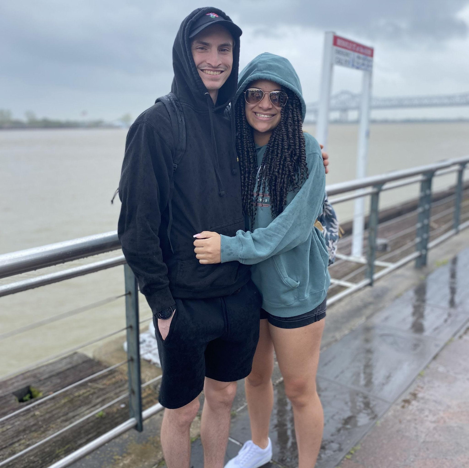 A rainy day in New Orleans, taken right before going to the aquarium!