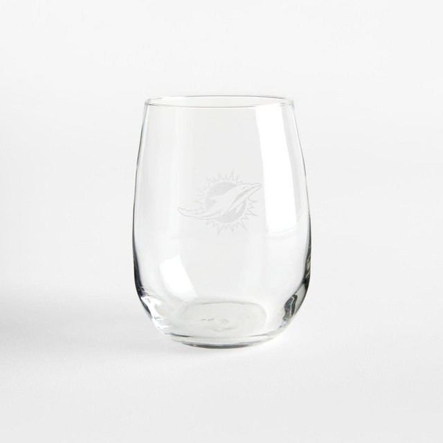 NFL Miami Dolphins Aspen 17-Oz. Stemless Wine Glass, Set of 4