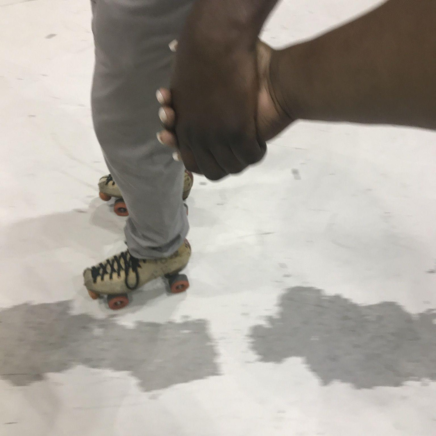 On the first date, he did one round around the rink and watched me for the remainder of the time. He admitted that he only skated to impress me, but was scared he'd break something! #Love