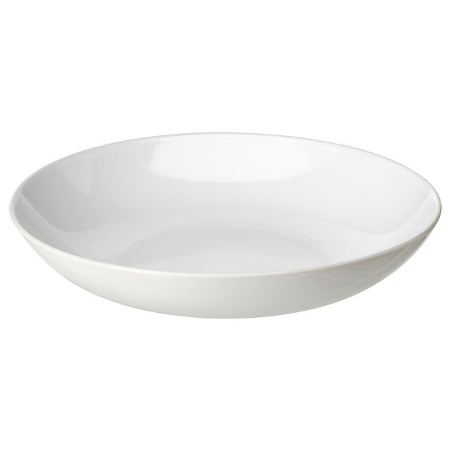 GODMIDDAG Serving bowl, white, 12 "Show measurements specifications