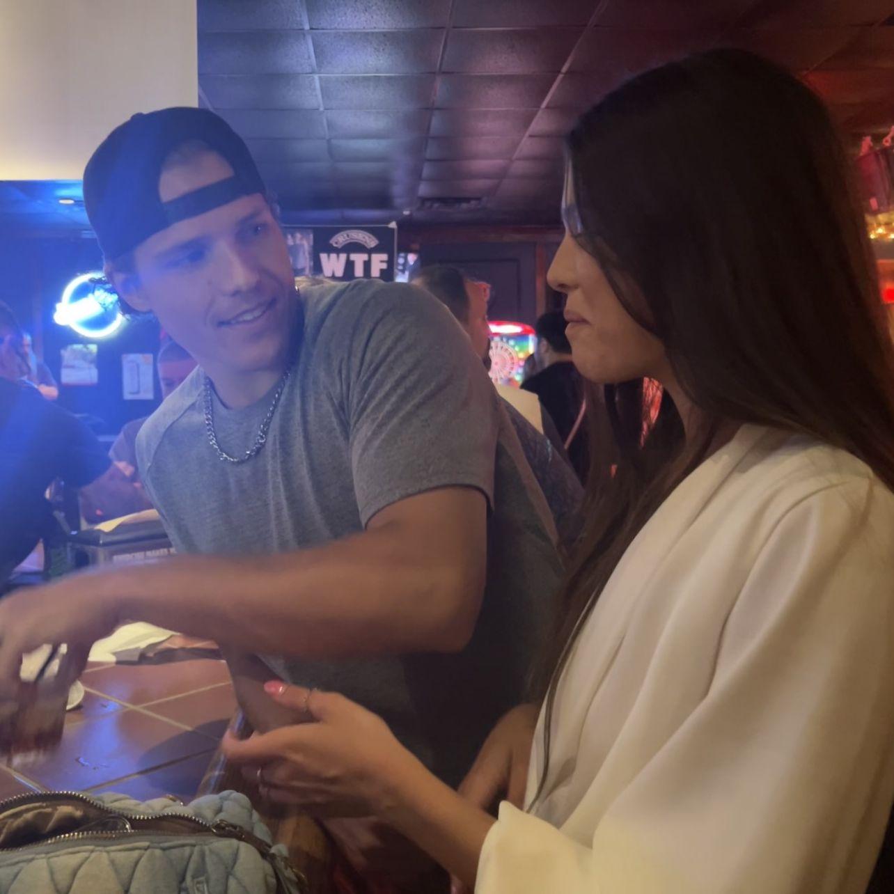 Us right when we started dating at the bar where we met