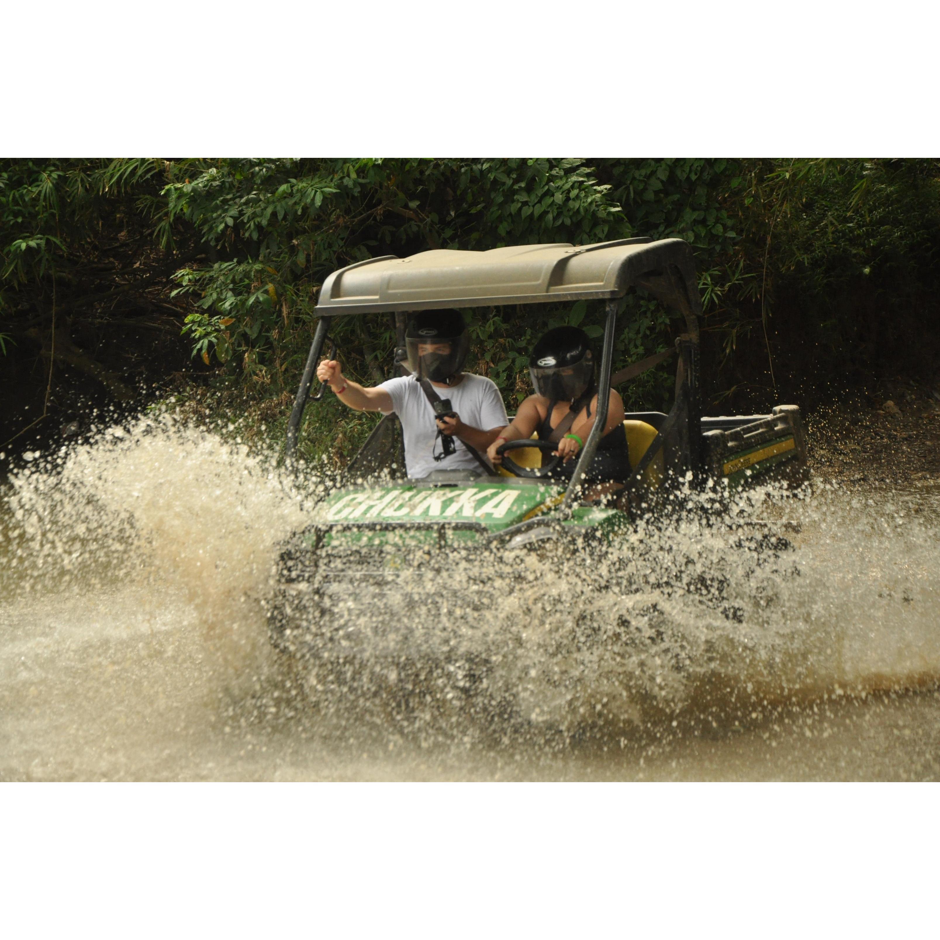 Fun times "exploring" a little bit of the Jamaican jungle.