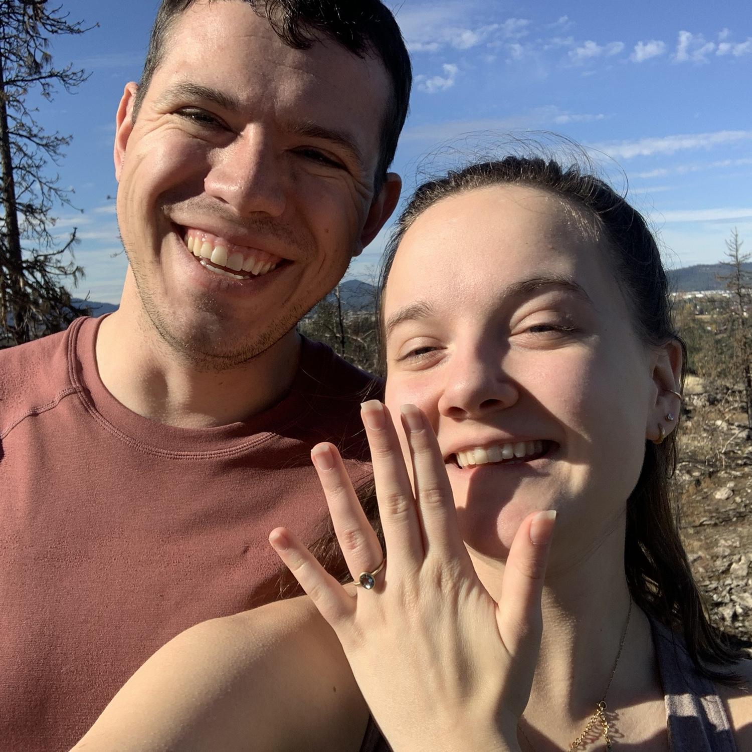 Our engagement on Anna’s favorite hiking trail!