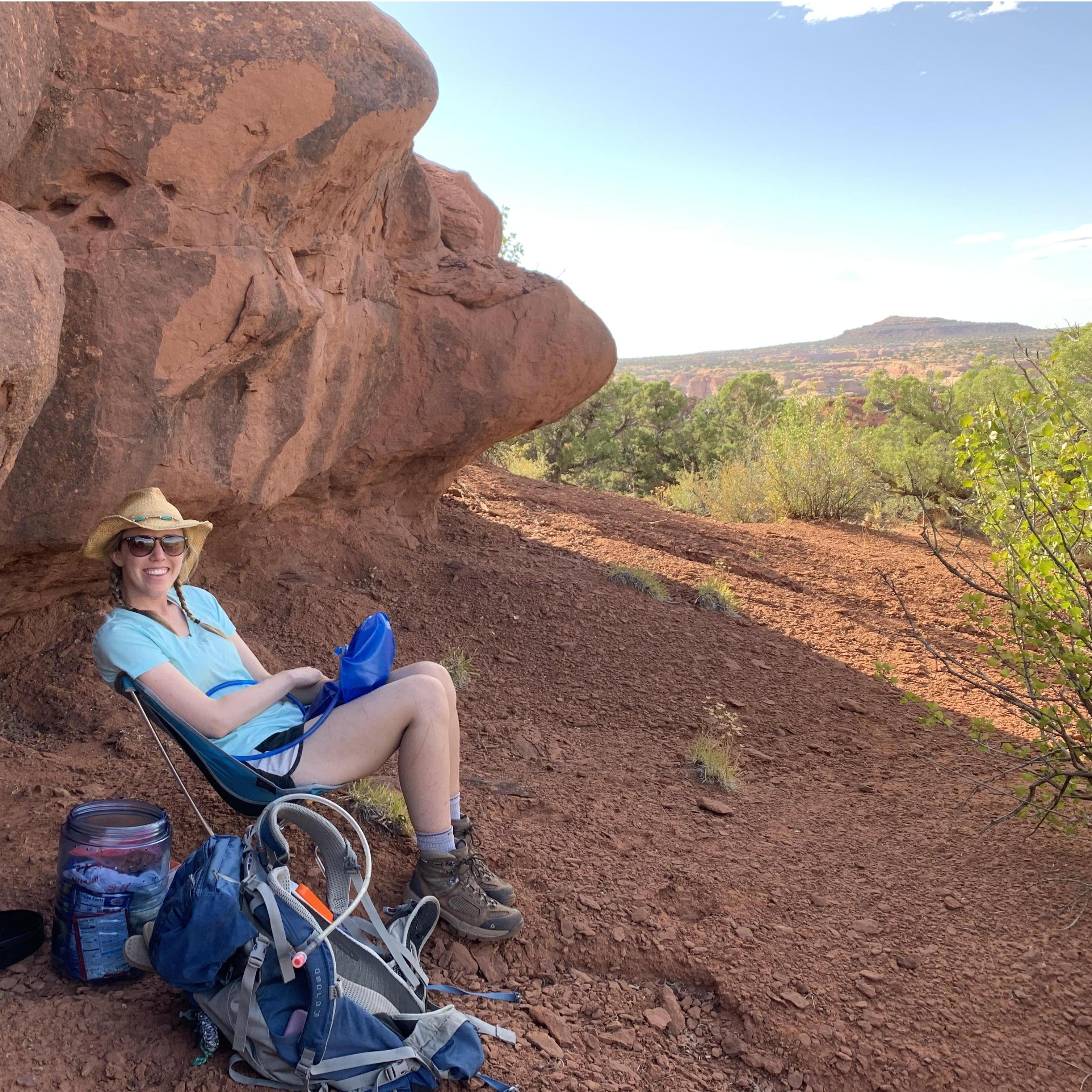 Rocks are clearly the superior shade. Our camp is a few hundred feet past this.