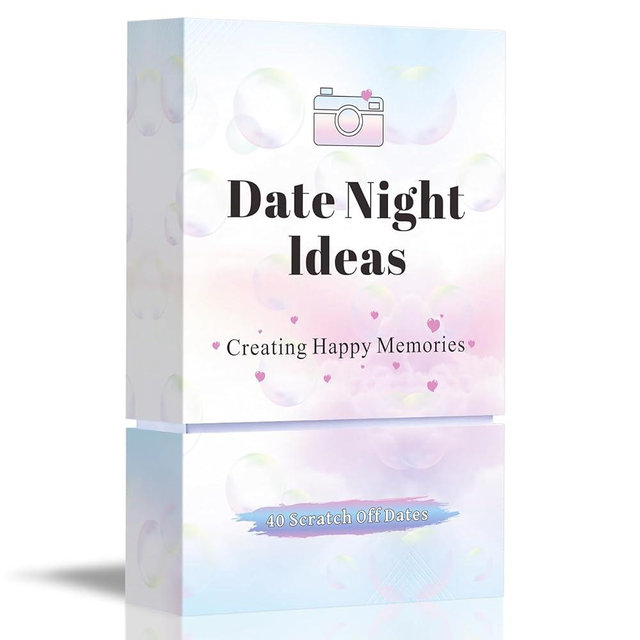 40 Date Night Ideas for Couple, Adventurous Scratch-Off Cards for Couple Games, Wedding Anniversary Couple Gift Ideas for Him, Her, Wife or Husband, Fun Couple Gifts for Date Night