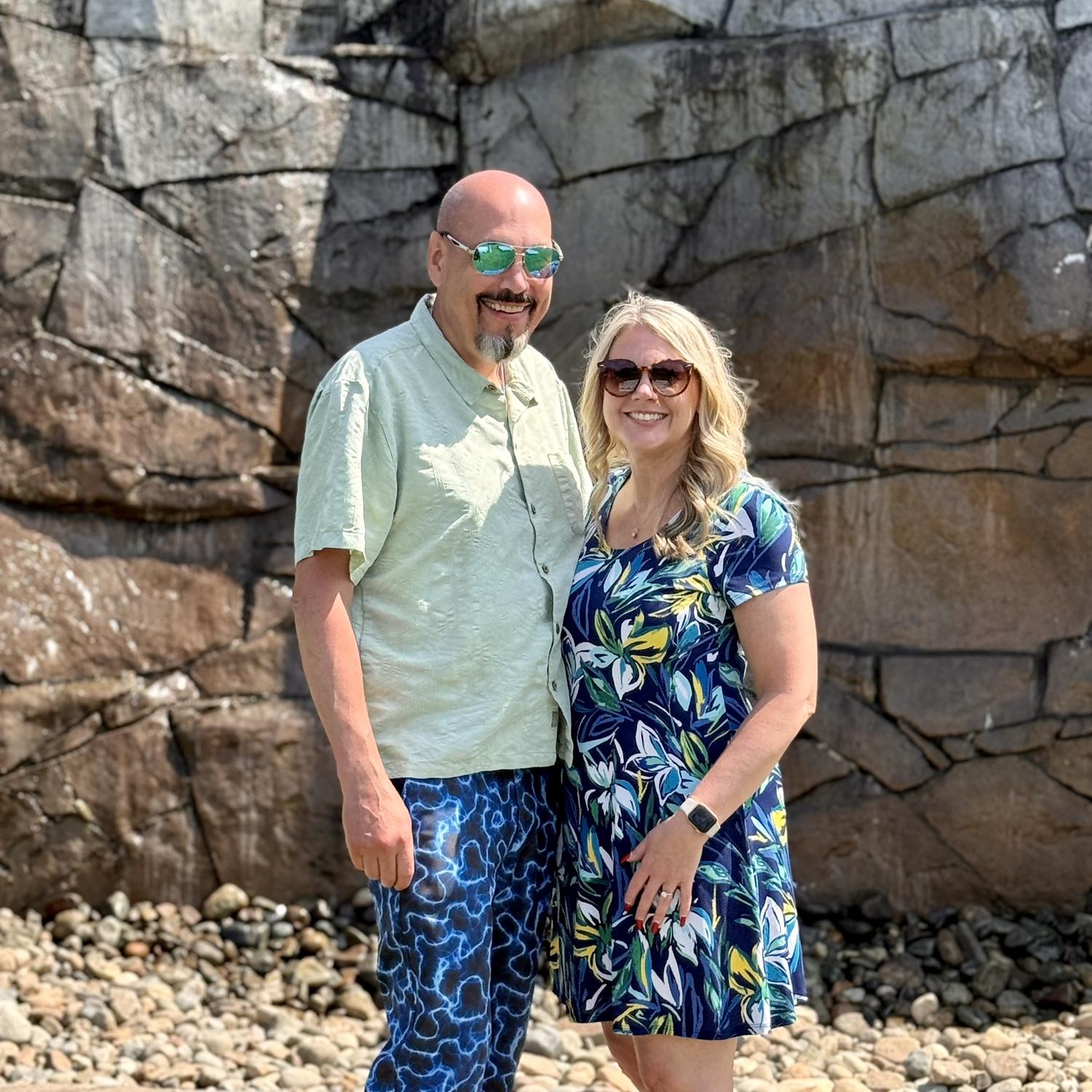 Checking out the wedding venue and putting our vision for the event into place!