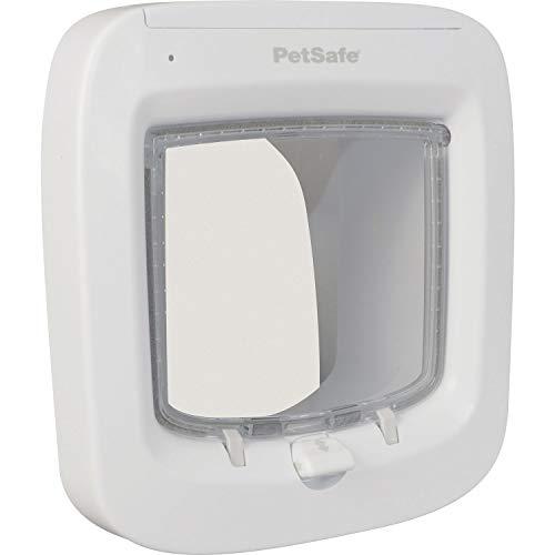 PetSafe Interior and Exterior Cat Door – 4-Way Locking, Big Cat or Microchip Pet Door – For Cats Up to 15 or 25 lb