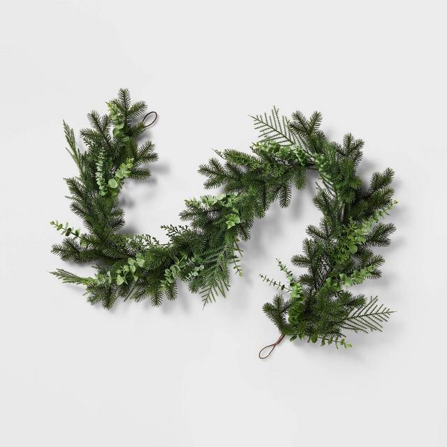 Mixed Pine and Eucalyptus Christmas Garland - Threshold™ designed with Studio McGee