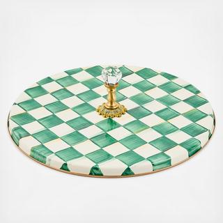 Emerald Check Stainless Steel Cheese Course