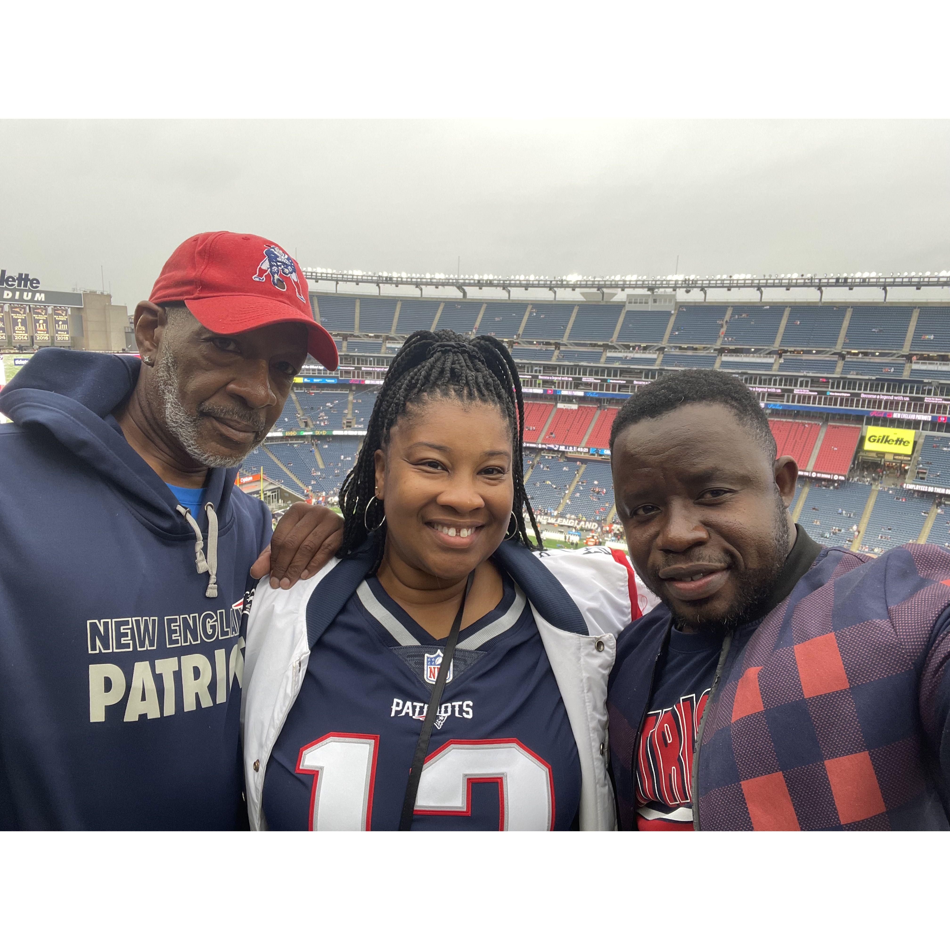 First Patriot's game together with Big Tony (preseason)!