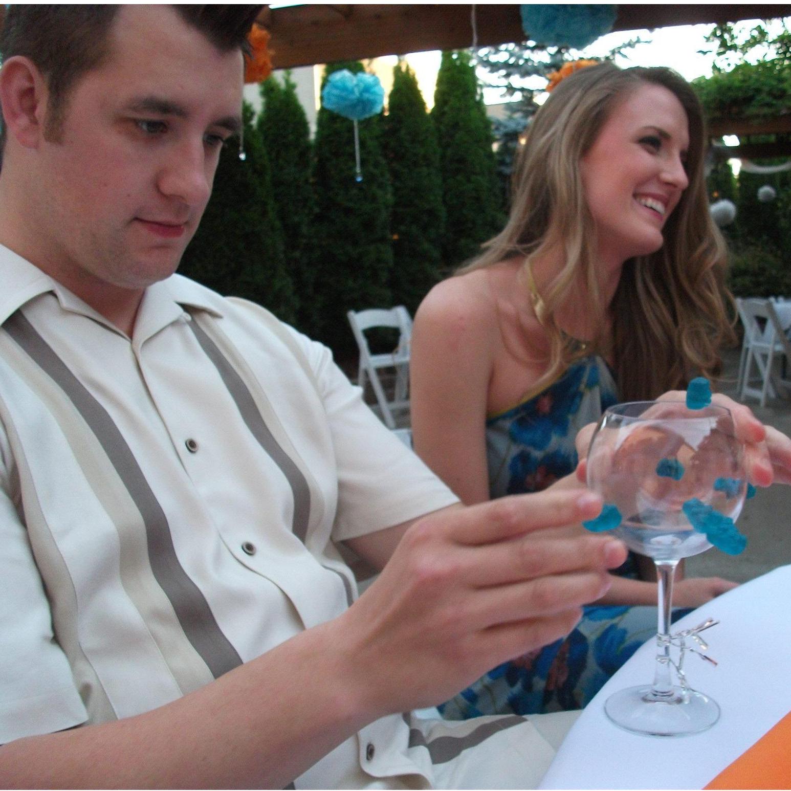 I'm not sure what to say here... I guess when you don't drink you find other uses for your wine glasses!