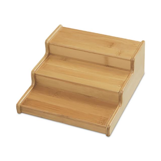 Seville Classics 3-Tier Expandable Bamboo Spice Rack Cabinet Organizer