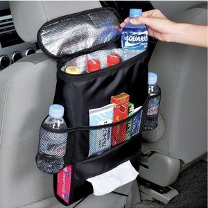 KAFEEK Car Seat Organizer/Auto Seat Back Organizer/Multi-Pocket Travel Storage Bag/Insulated Car Seat Back Drinks Holder Cooler / Storage Bag Cool Wrap Bottle Bag with Mesh Pockets(Heat-Preservation)