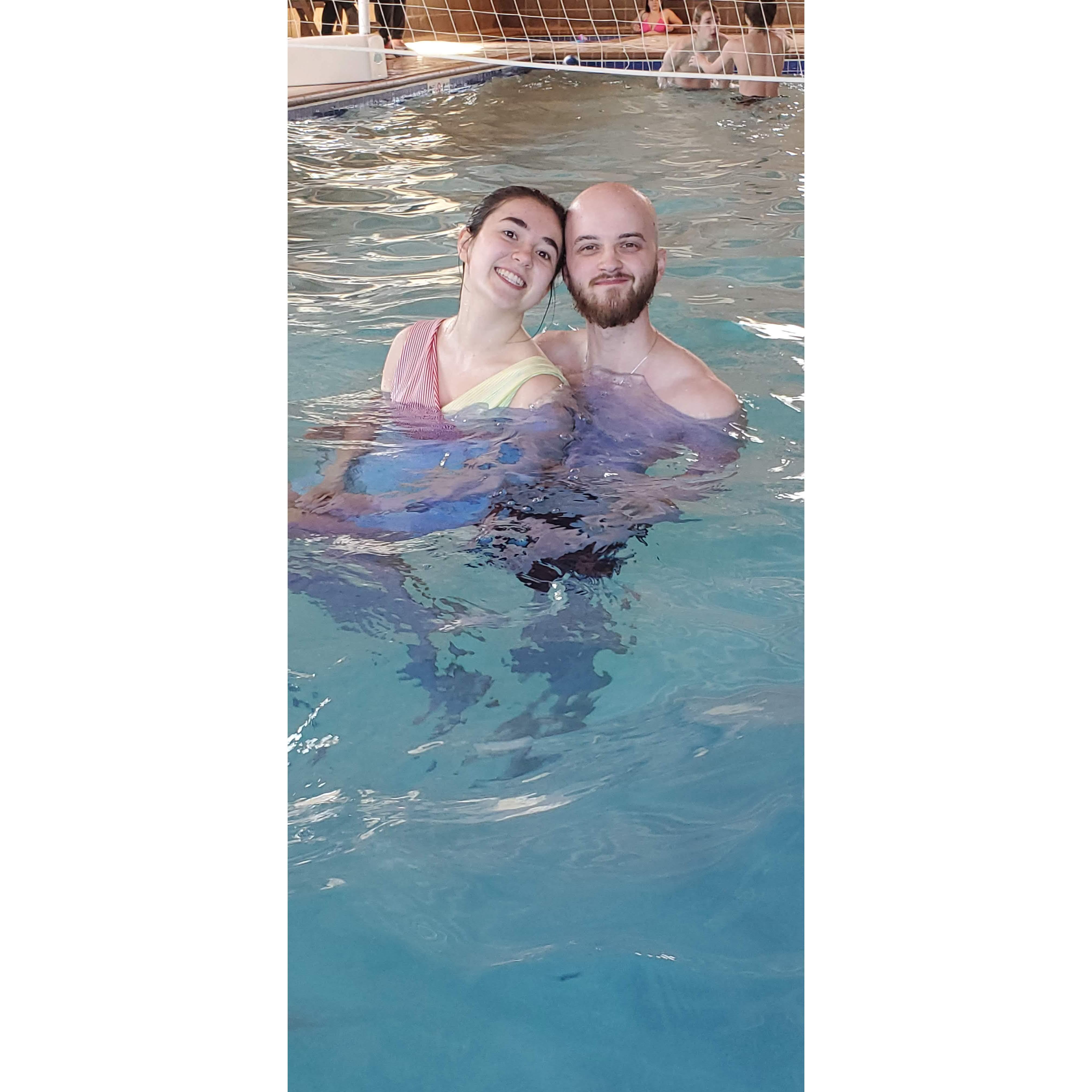 Pool party at Tabitha's apartment