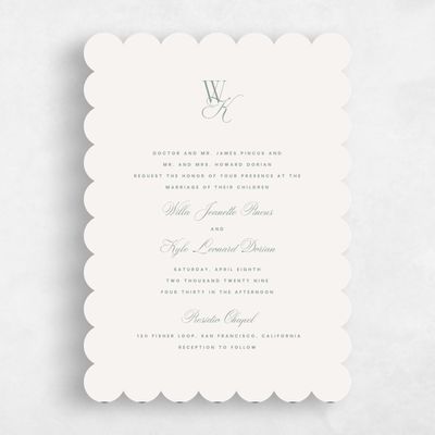 Light Oatmeal, Beige Wedding Invitation - Lux Portrait