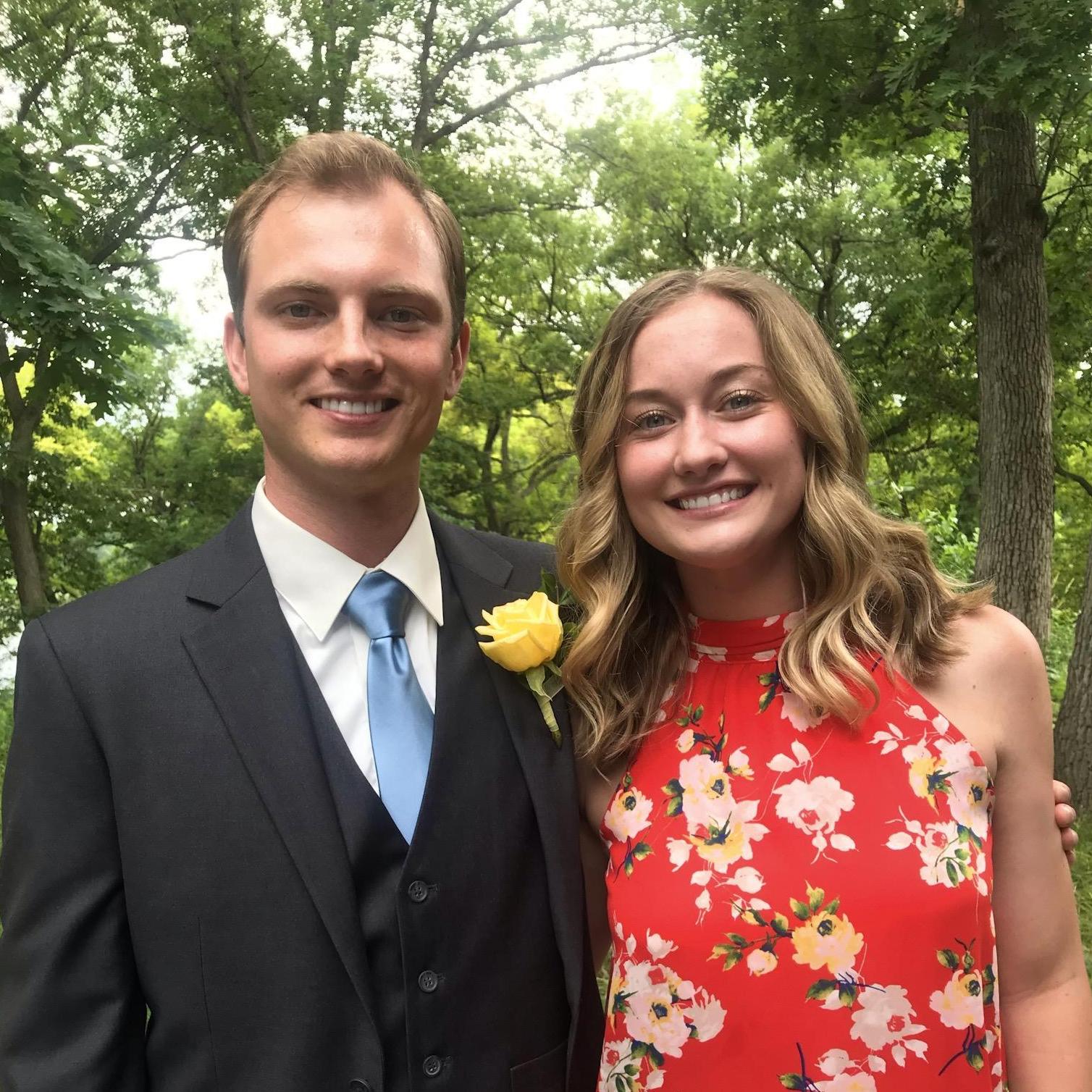 Evan and Caitlin's wedding in 2019