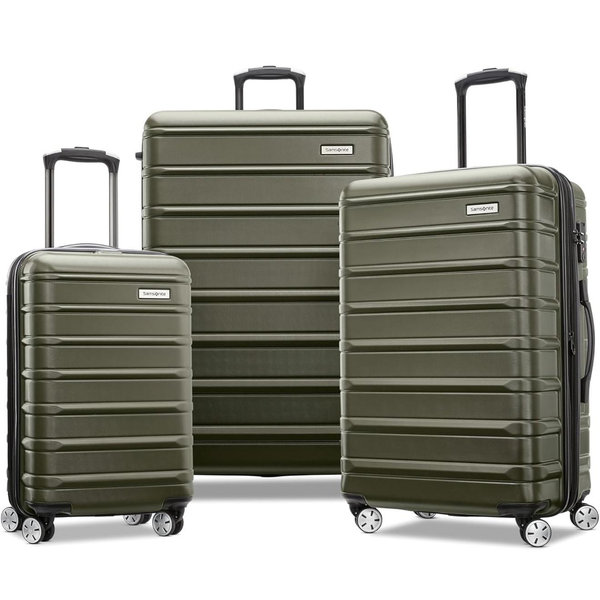 Samsonite Omni 2 Hardside Expandable Luggage with Spinner Wheels, 3-Piece Set (19/24/28), Vita Olive