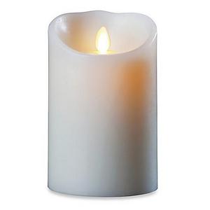 Luminara® Real-Flame Effect 7-Inch Pillar Candle in Ivory