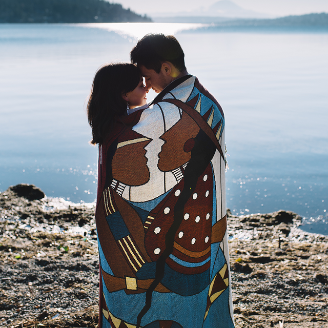 Native-Designed "Snaggin' Blanket" Cotton Throw