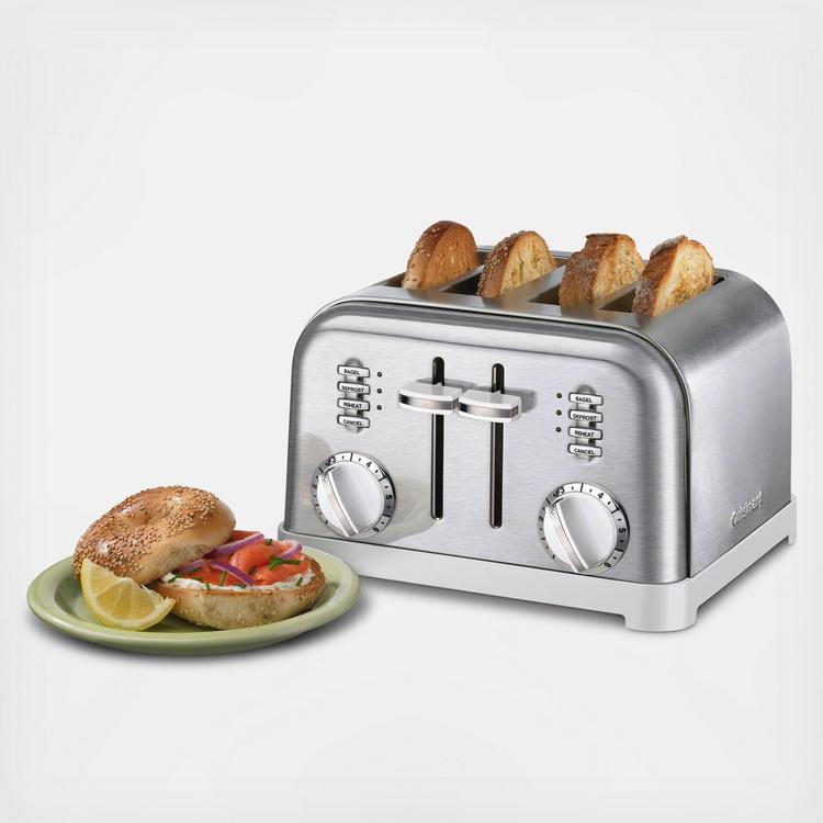 Cuisinart, 4-Slice Metal Classic Toaster CPT-180BKSP1 | Zola