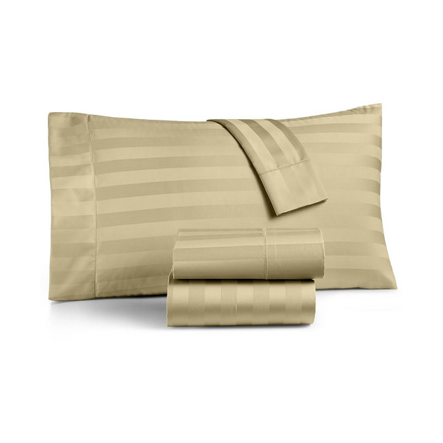 CLOSEOUT! Charter Club Damask 1.5" Stripe 550 Thread Count 100% Cotton 4-Pc. Sheet Set, King, Exclusively at Macy’s