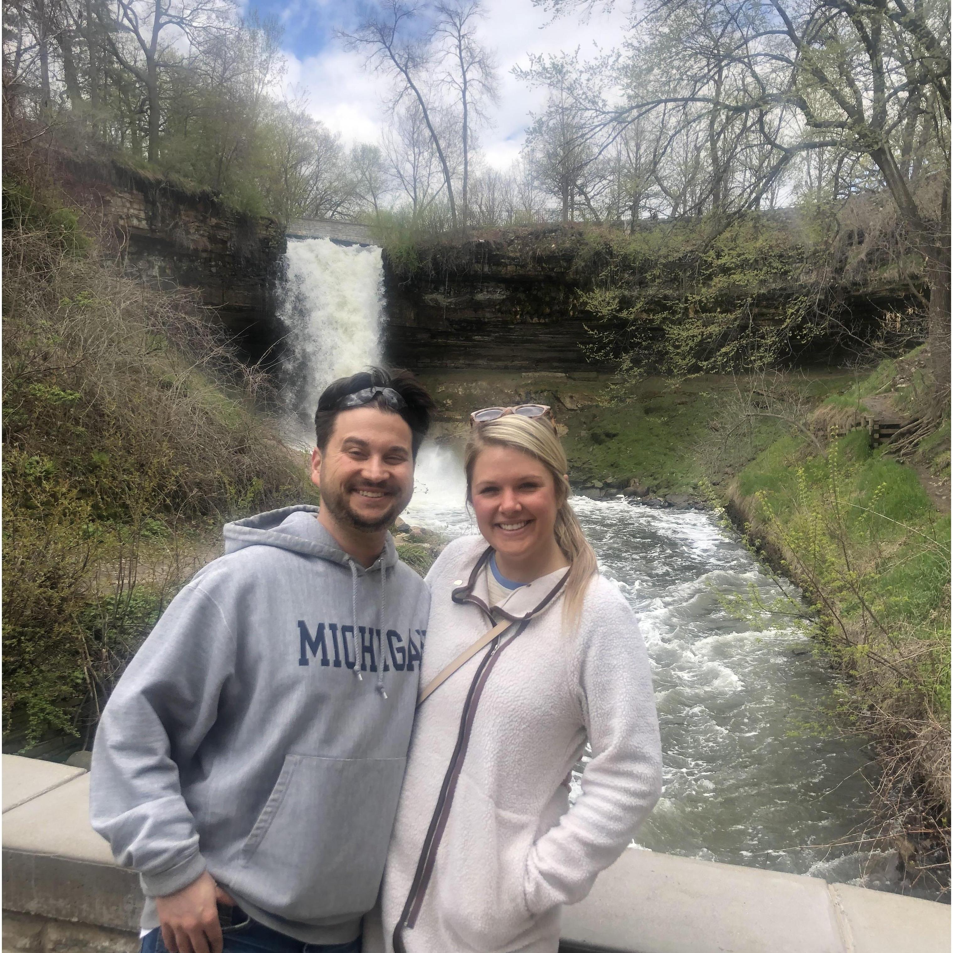 Nick's first trip to visit Fuginas in Minnesota (Minnehaha Falls) - May 2019
