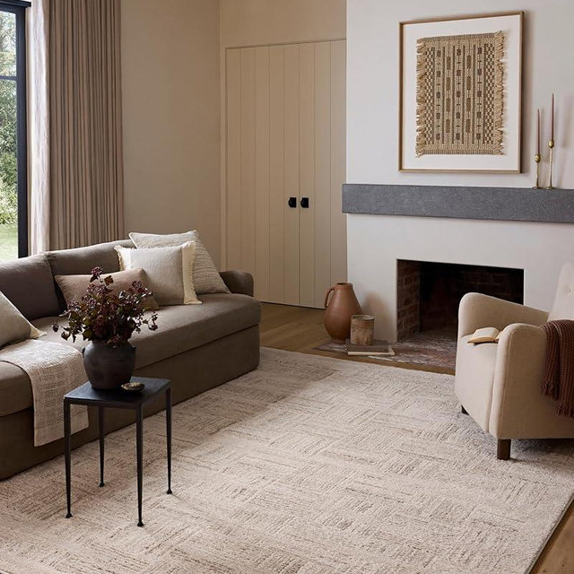 Loloi Amber Lewis Monty Collection MOT-01 Ivory/Taupe 9'-2" x 13', .50" Pile Height, Area Rug