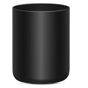 Black Utensil Holder for Kitchen Counter, Matte Ceramic Cooking Utensil Spatula Holder Easy to Clean, Modern Kitchen Utensil Crock for Countertop 4.4*6.3 Inch