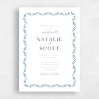 Blue Wedding Invitation - Kitts Portrait