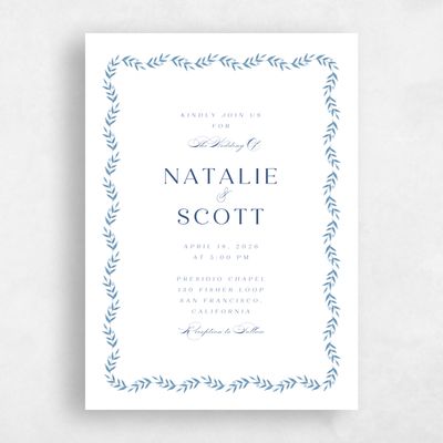 Multi-Colored Wedding Invitation - Kitts Portrait