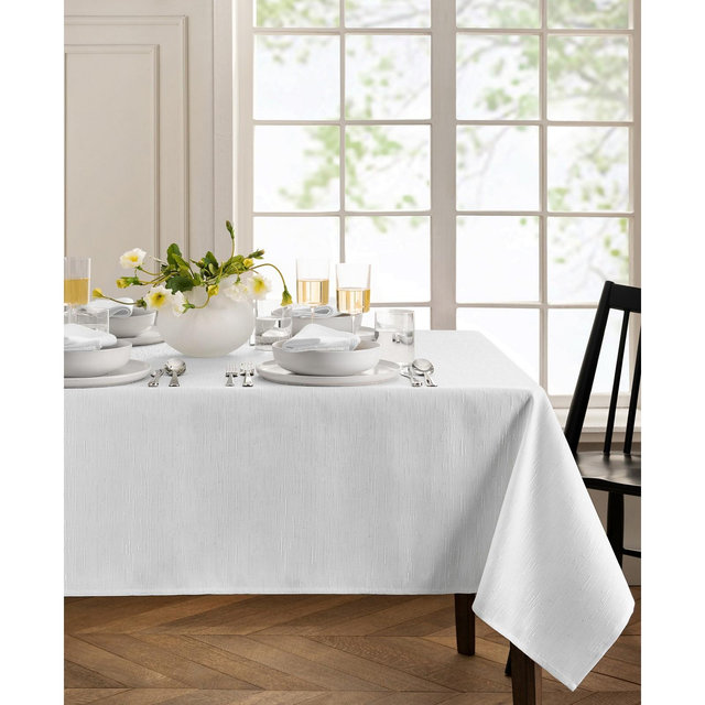 Continental Solid Texture Water and Stain Resistant Tablecloth, 60" x 84"