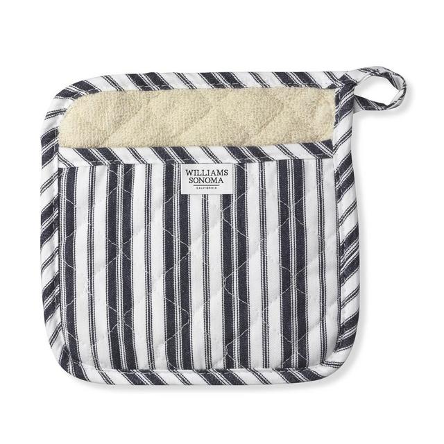 Williams Sonoma Striped Potholder, Navy Blue