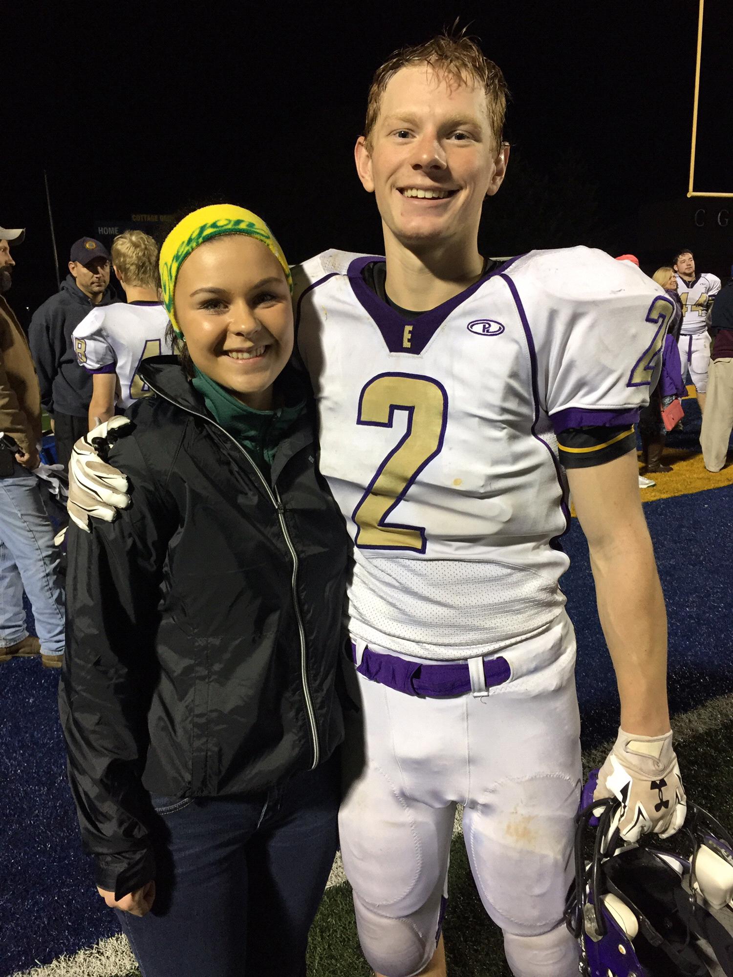 Ryan loves sports,  and Anna loved going to his high school football games. GO FALCONS!