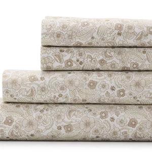 Sonoma Goods For Life® The Easy Care 525 Thread Count Sheet Set or Pillowcases (Full - Neutral Wb Floral)