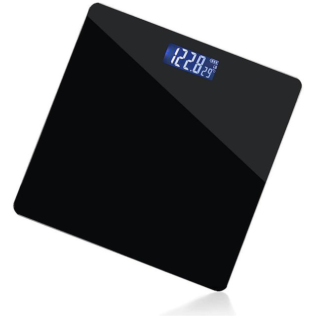 Moss and Stone Digital Body Weight Bathroom Scale Smart Scale Step-on Technology with Easy Read LCD (Up to 400 Pounds) Perfect Digital Home Scale, Highly Accurate Scale for Body Weight (Black)