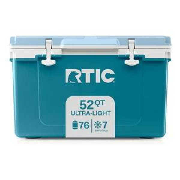 RTIC Ultra-Light 52 Quart Hard Cooler Insulated Portable Ice Chest Box for Beach, Drink, Beverage, Camping, Picnic, Fishing, Boat, Barbecue, 30% Lighter Than Rotomolded Coolers