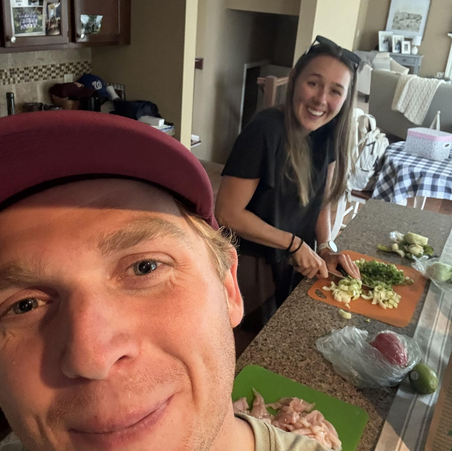 Grace attempting to chef-up one of Graham's favorite meals- Pad Thai!
