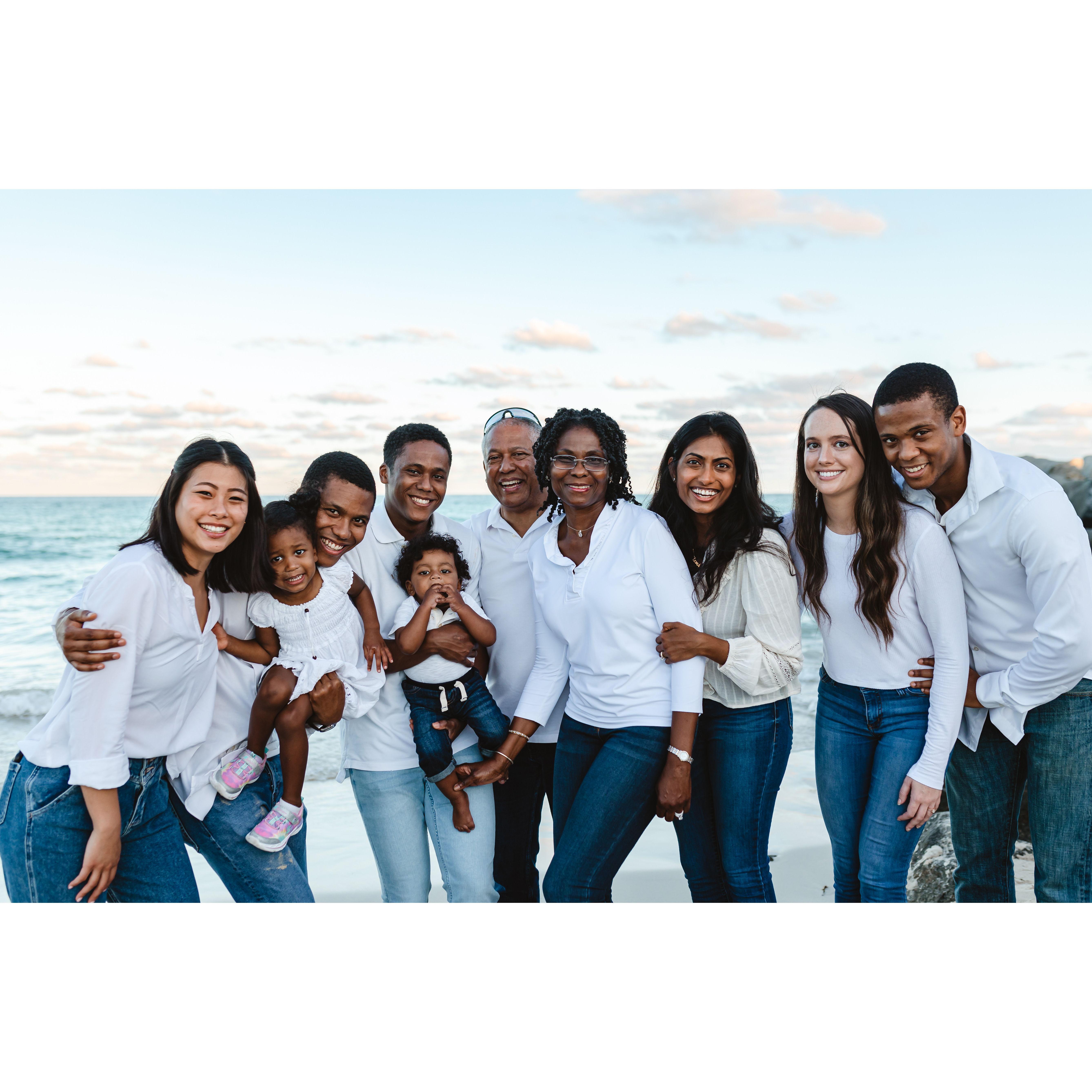 Shirley tried so hard to get out of these photos but JP's dad insisted