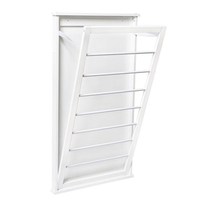 Honey Can Do Large Wall-Mounted Drying Rack, White