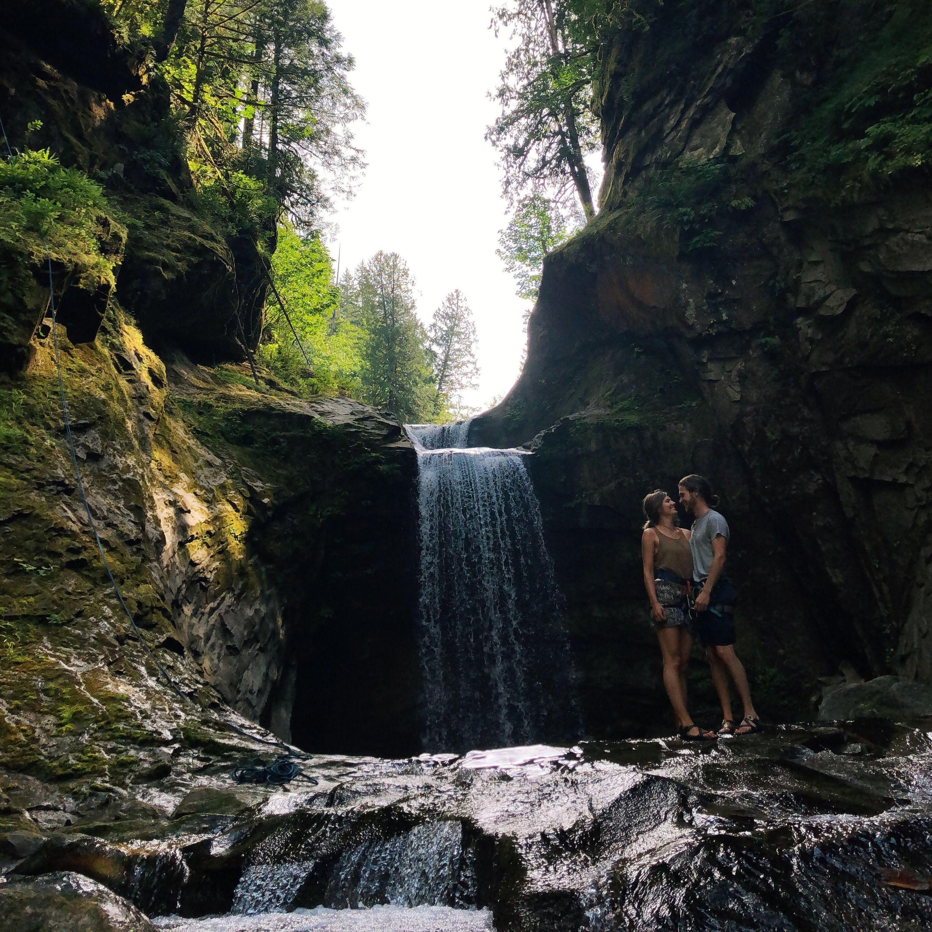 We rappelled down to this waterfall - worth it