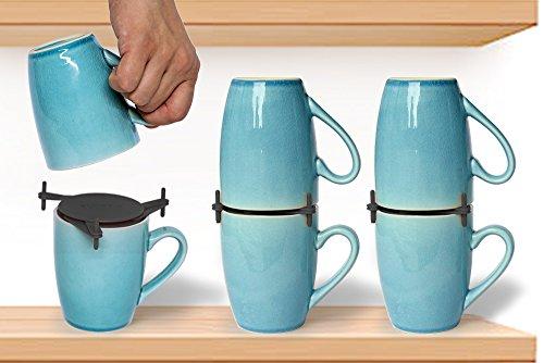 Vivimee 6 Pack Ceramic Coffee Mug Set with Lids, 18 Ounce Large Tall  Colored Coffee Mugs