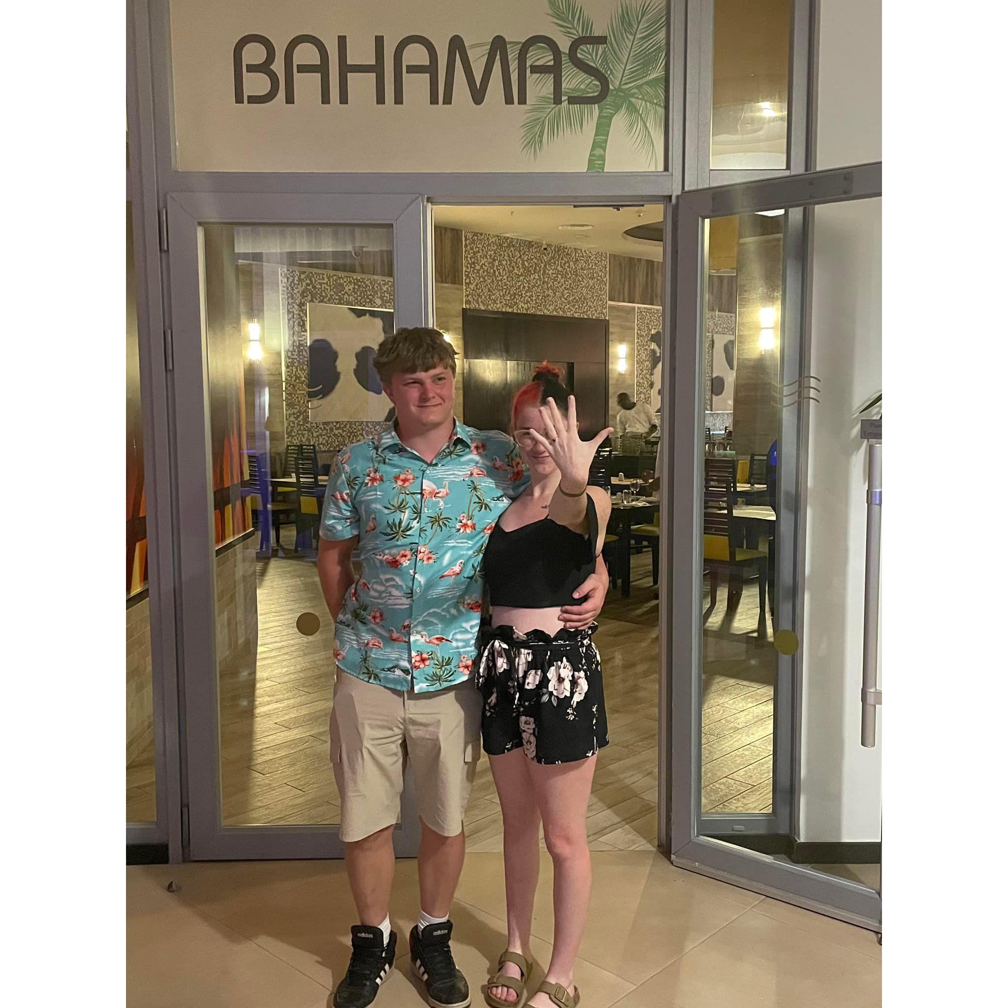 First night out as fiancés