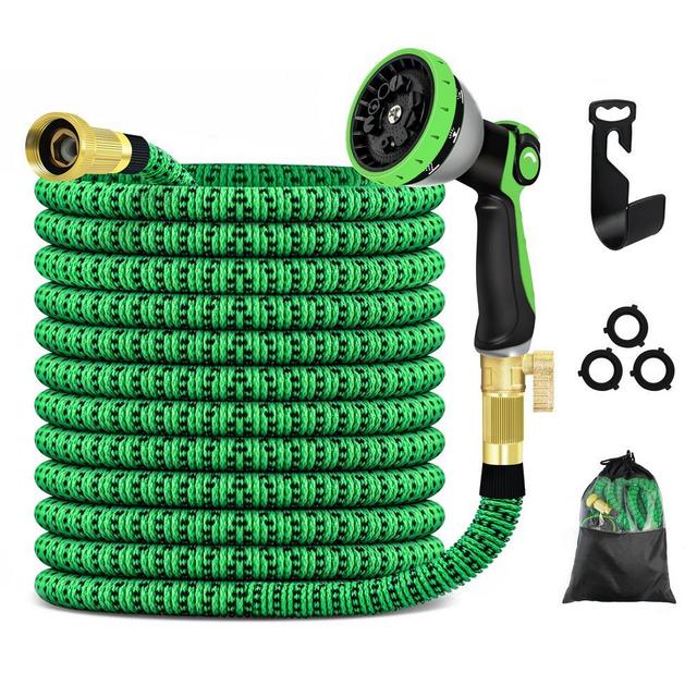 100 ft. Expandable Garden Hose, Flexible Water Hose with 10 Function Nozzle Garden Water Hose