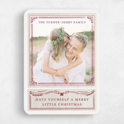 Beige Rounded Holiday Card - Westoak