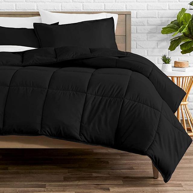 Bare Home Comforter Set - King/California King - Goose Down Alternative - Ultra-Soft - Premium 1800 Series - Hypoallergenic - All Season Breathable Warmth (King/Cal King, Black)