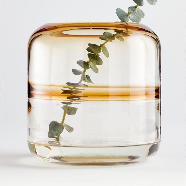 Daydream Amber Swirl Medium Glass Vase