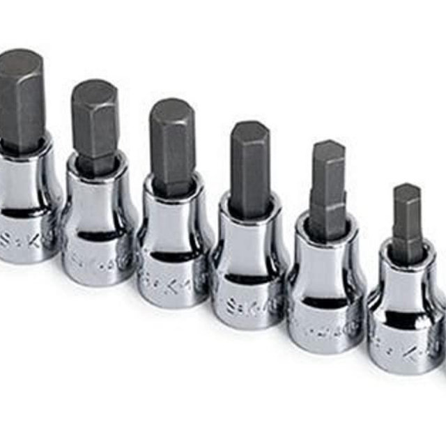 SK Tools USA 3/8" Drive, 8 Piece, Standard, Metric, Chrome Hex Bit Socket Set: 5MM - 12MM | 19708