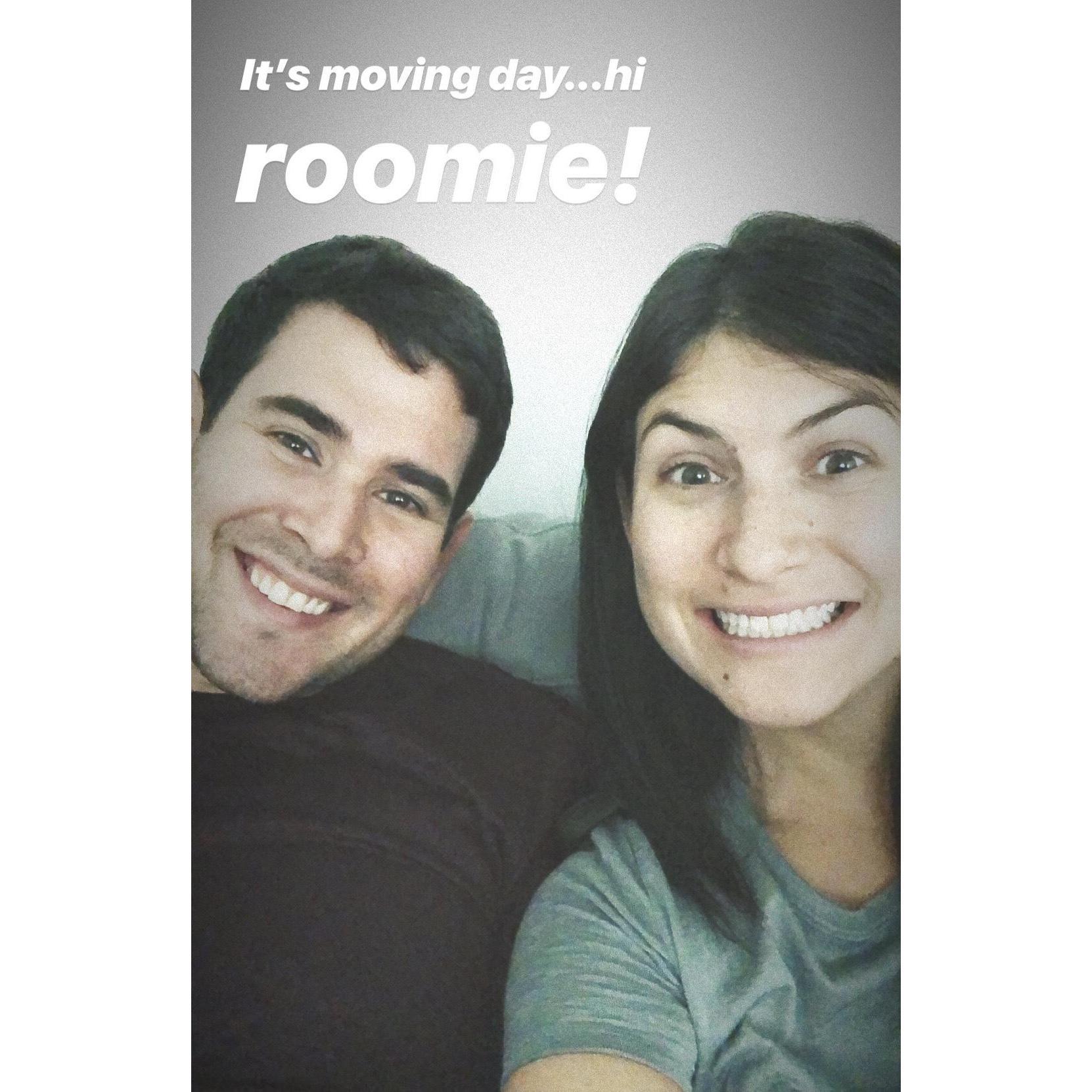 The day we moved in together!